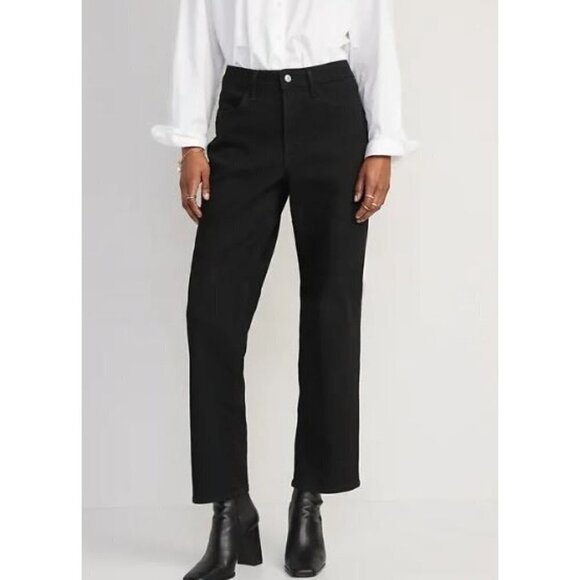 Old Navy High-Rise Wow Loose Jeans Womens Size 16 Tall NWT Straight Cut Denim - Picture 2 of 16